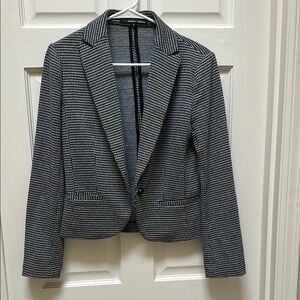 Black and White Houndstooth Blazer